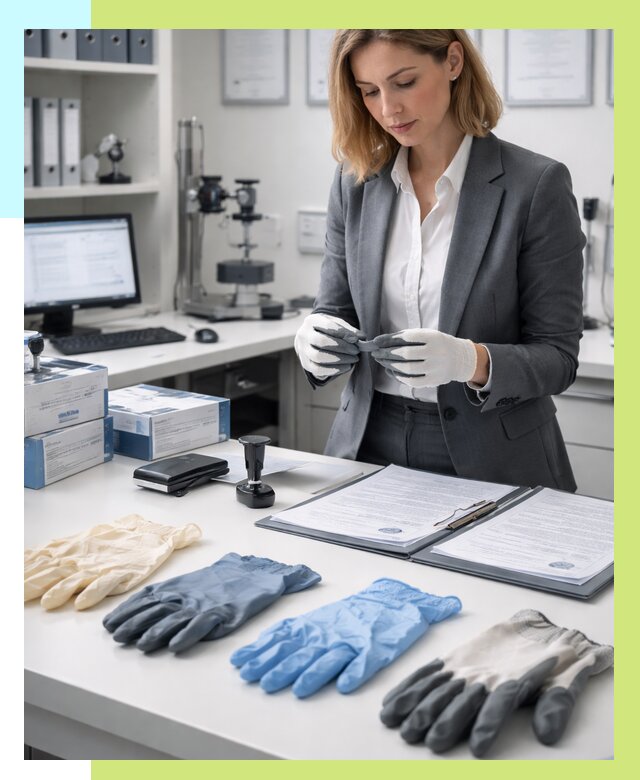 Сертификация перчаток в Октябрьском от 8803 р. | Алешин-Ктб