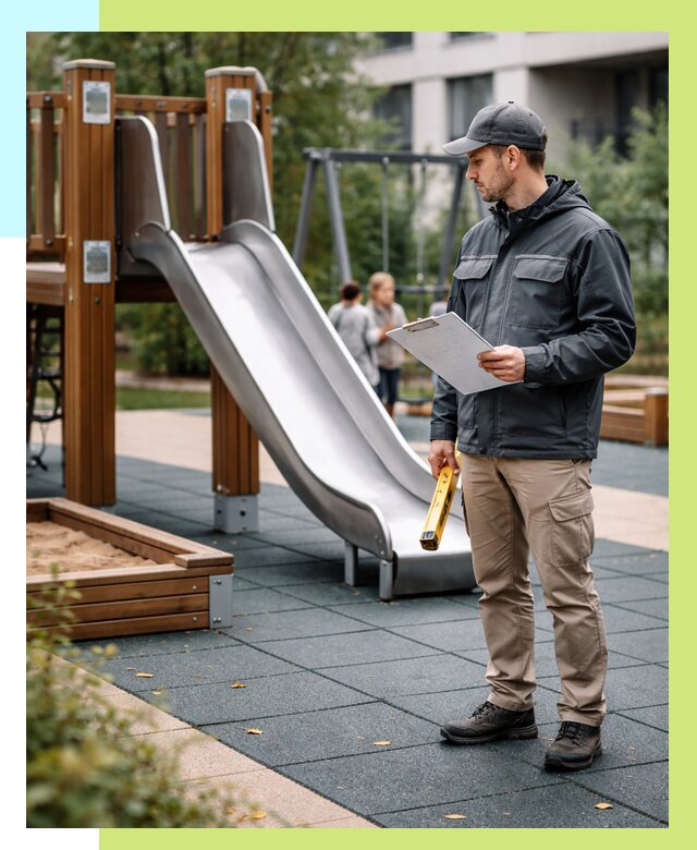 Сертификация детских площадок в Октябрьском от 25893 р. | Алешин-Ктб