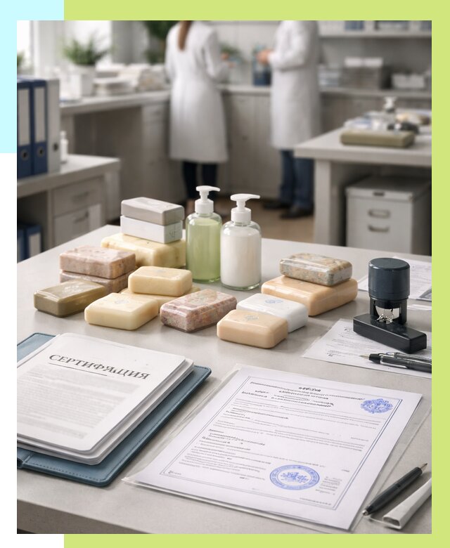 Сертификация мыла и сертификат на мыло в Октябрьском от 12428 | Алешин-Ктб