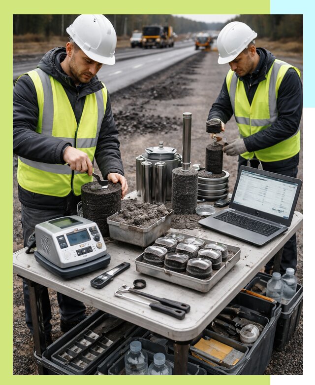 Сертификация асфальта: испытания и подтверждение в Октябрьском