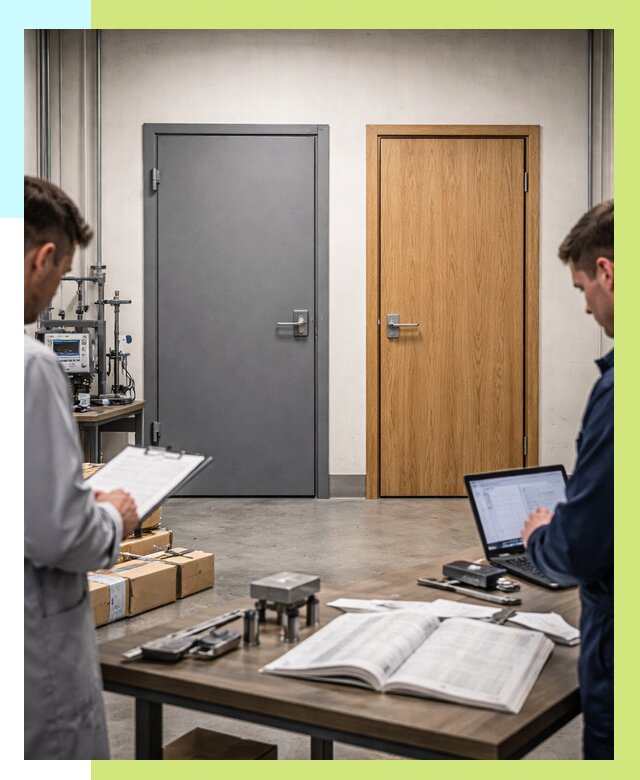 Сертификация дверей в Октябрьском от 8286 р. под ключ | Алешин-Ктб