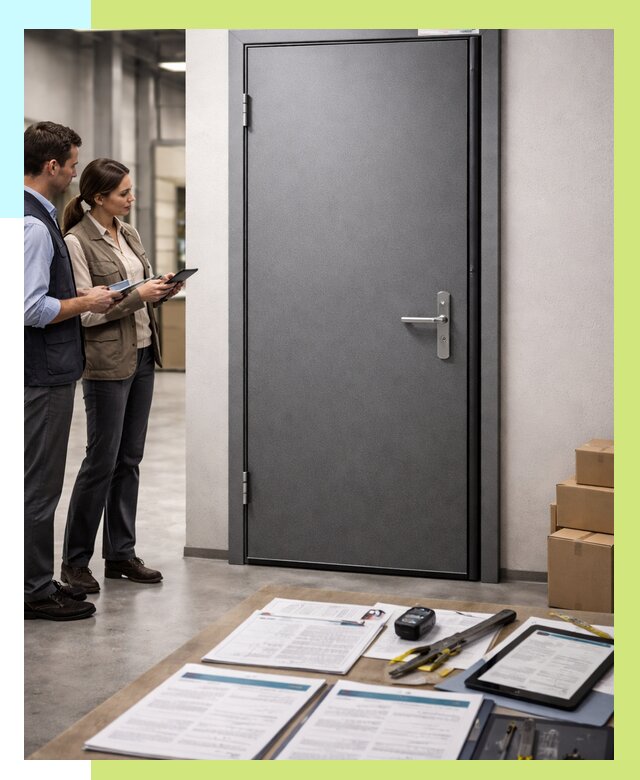 Сертификация противопожарных дверей в Октябрьском от 9321 р. | Алешин-Ктб