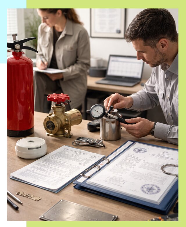 Сертификация пожарного оборудования в Октябрьском от 15536 р.|Алешин-Ктб