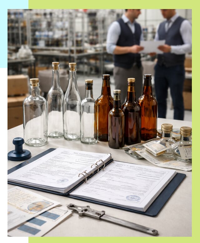 Сертификация стеклянных бутылок в Октябрьском от 25893 р. | Алешин-Ктб