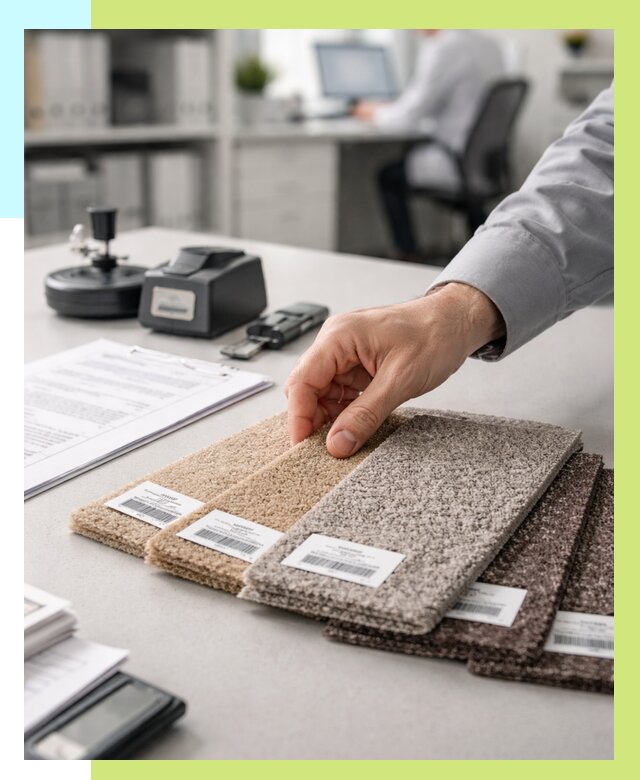 Сертификация ковролина в Октябрьском от 15536 р., Алешин-Ктб