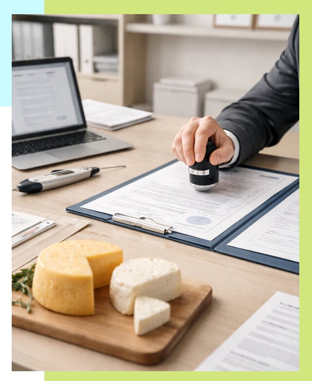 Сертификация сыров в Октябрьском от 15536 р | Сертификат на сыр Алешин-Ктб