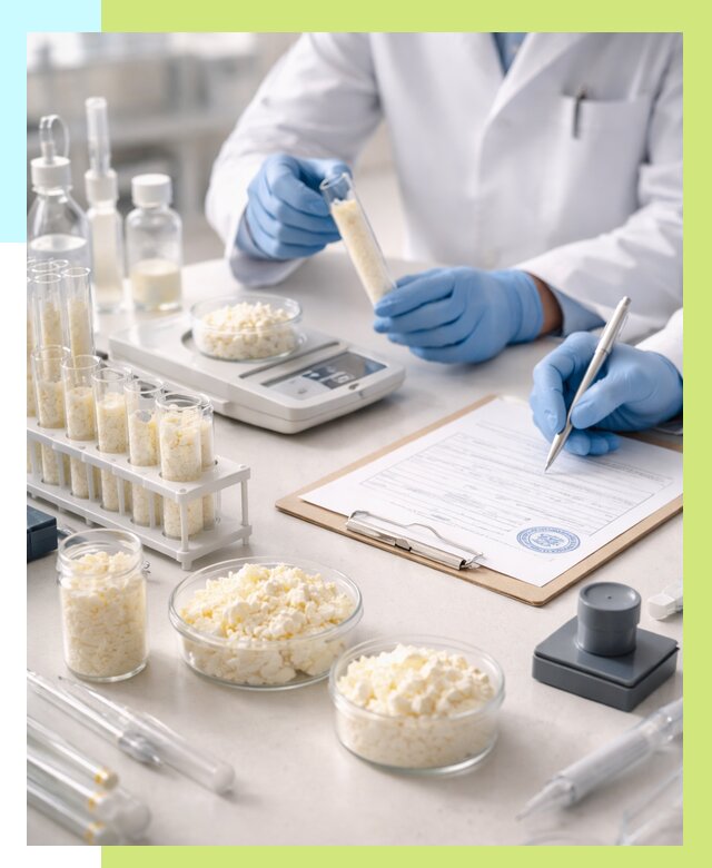Сертификация творога в Октябрьском от 12428 р. под ключ | Алешин-Ктб