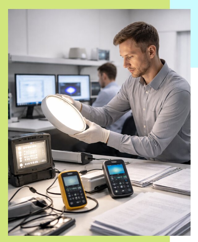 Сертификация светильников в Октябрьском: испытания и оформление