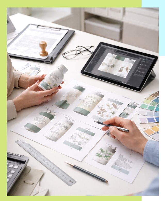 Профессиональная разработка дизайна и текста этикетки продукции в Октябрьском