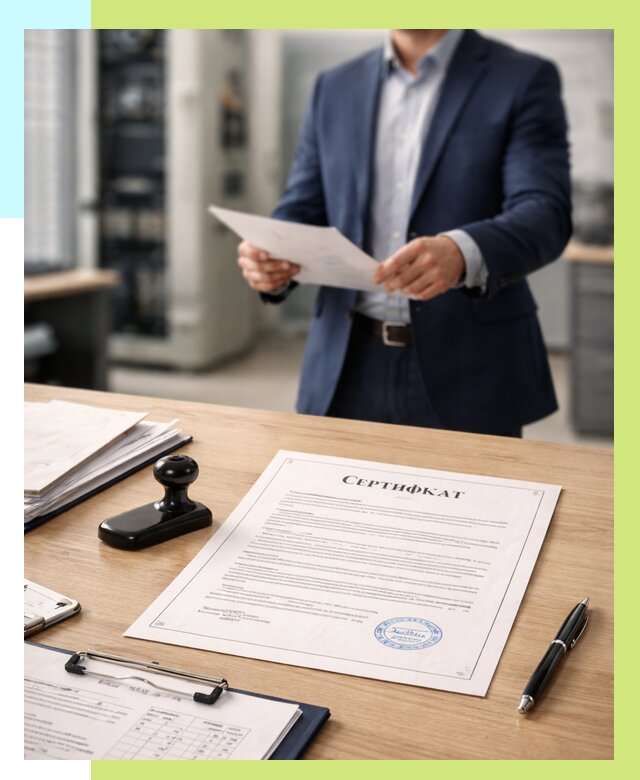 Сертификат на оборудование в Октябрьском от 15536 р. | Алешин-Ктб