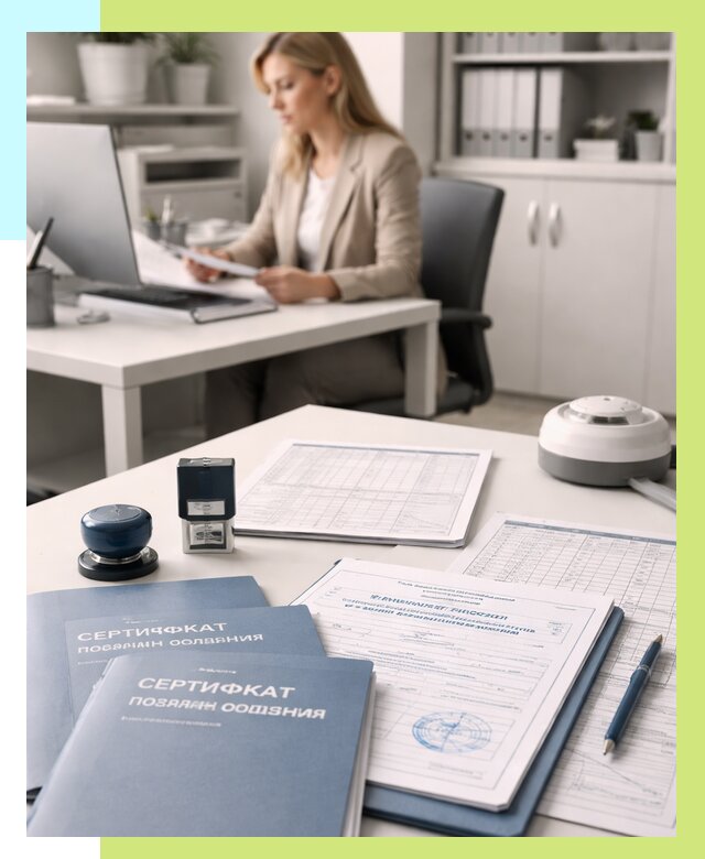 Сертификаты пожарной безопасности в Октябрьском от 15536 р. | Алешин-Ктб