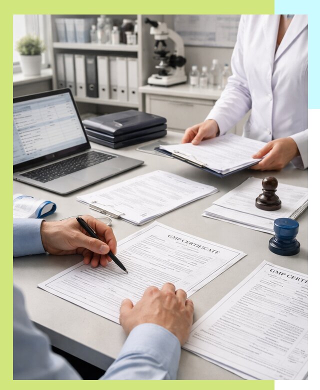 Оформление сертификата GMP в Октябрьском для фармпроизводства